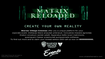 The Matrix Reloaded - Warner Village Cinemas